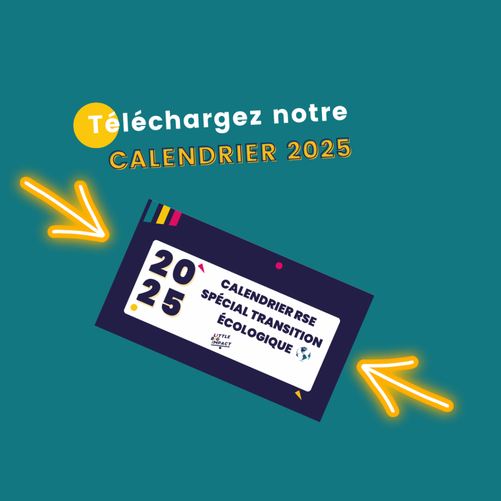 Téléchargez le calendrier 2025 de la transition écologique par Little Big Impact.